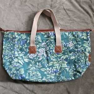 Laura Ashley Vintage Bramble Berry Cotton Canvas Duffle Bag